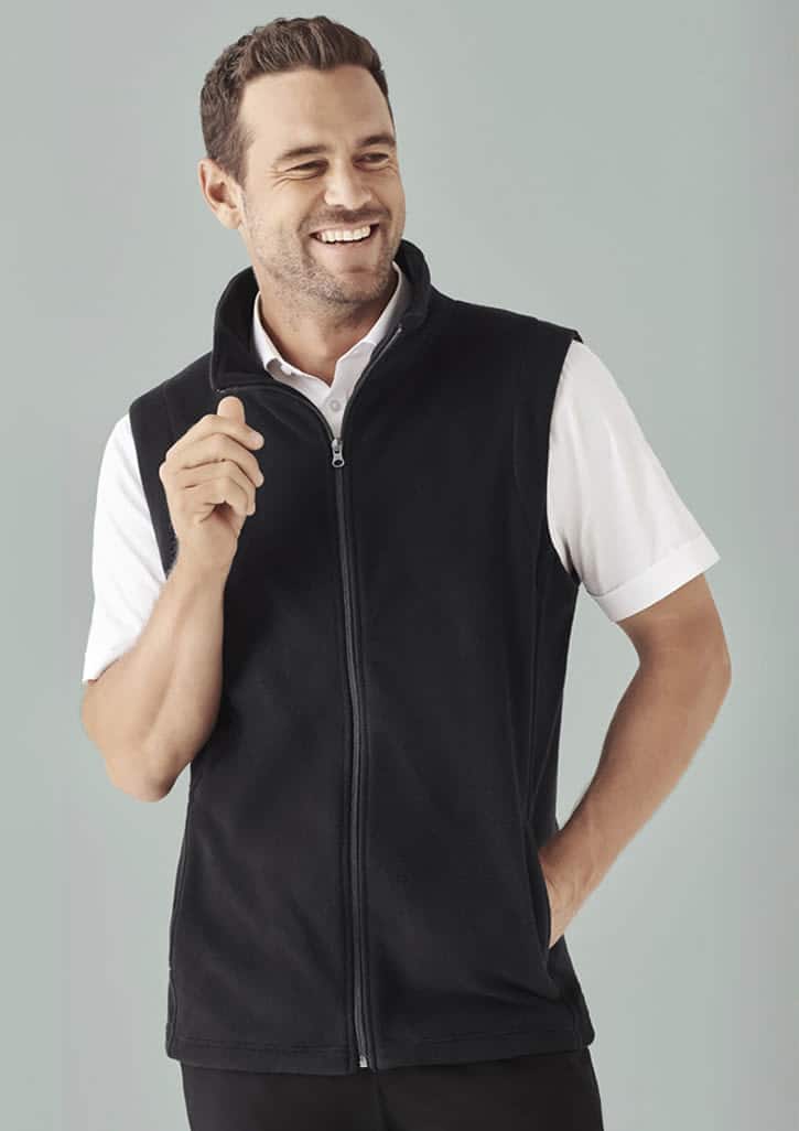 Mens Plain Micro Fleece Vest FA-F233MN