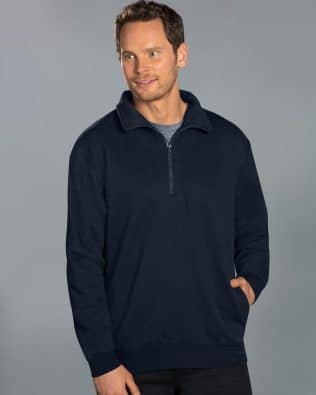 Shiny 1/2 zip collar fleecy sweat SH-FL02