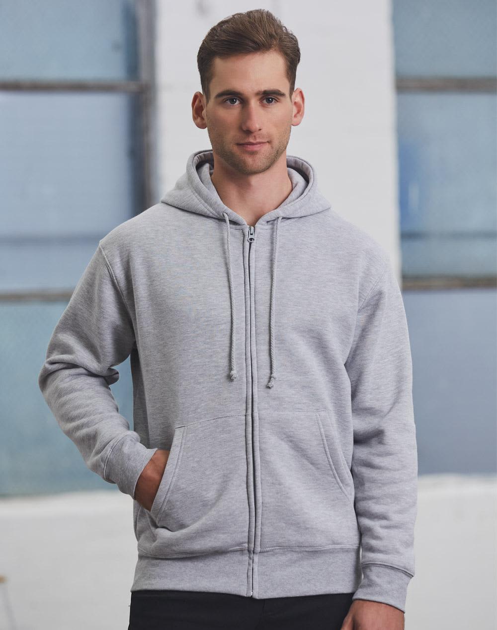 Men's full-zip fleecy hoodie SH-FL03