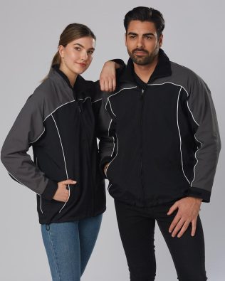Shiny Cascade Tri-Colour Contrast Reversible Jacket SH-JK22