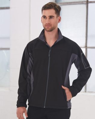 Shiny Men’s WHISTLER Softshell Contrast Jacket SH-JK31