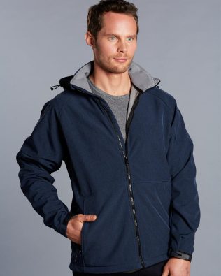 Shiny Men’s Softshell Full Zip Hoodie SH-JK33