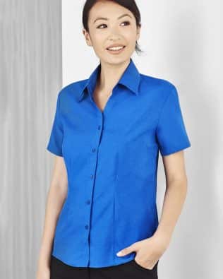 Custom Biz Care Oasis Ladies Plain Short Sleeve Shirt FA-LB3601