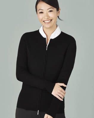 Custom Biz Care Womens 2-Way Zip Cardigan FA-LC3505