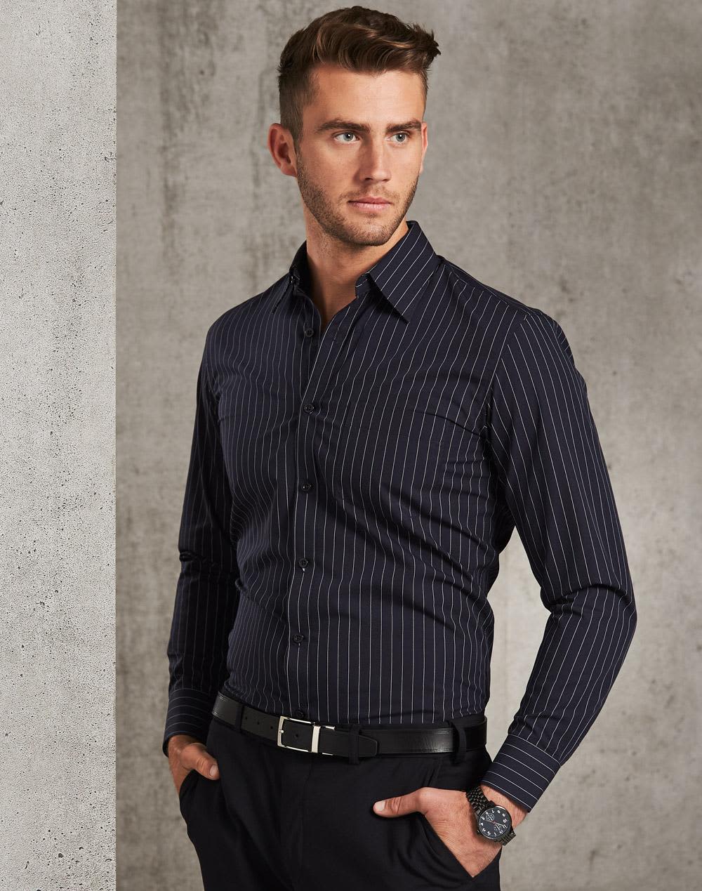 Men’s Pin Stripe Long Sleeve Shirt