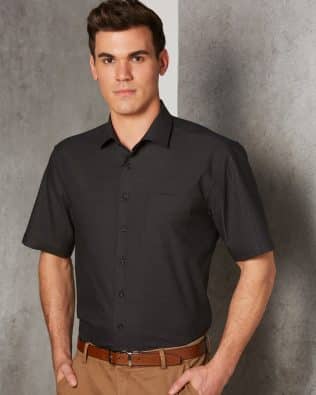 Shiny Men’s Pin Dot Stretch S/S Shirt SH-M7400S