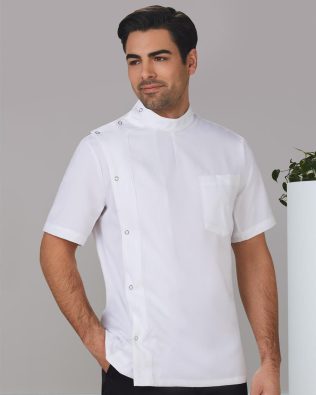 Shiny Men’s Stud Front Short Sleeve Jacket SH-M7636