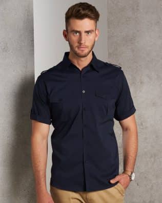 Shiny Men’s Short Sleeve Military Shirt SH-M7911
