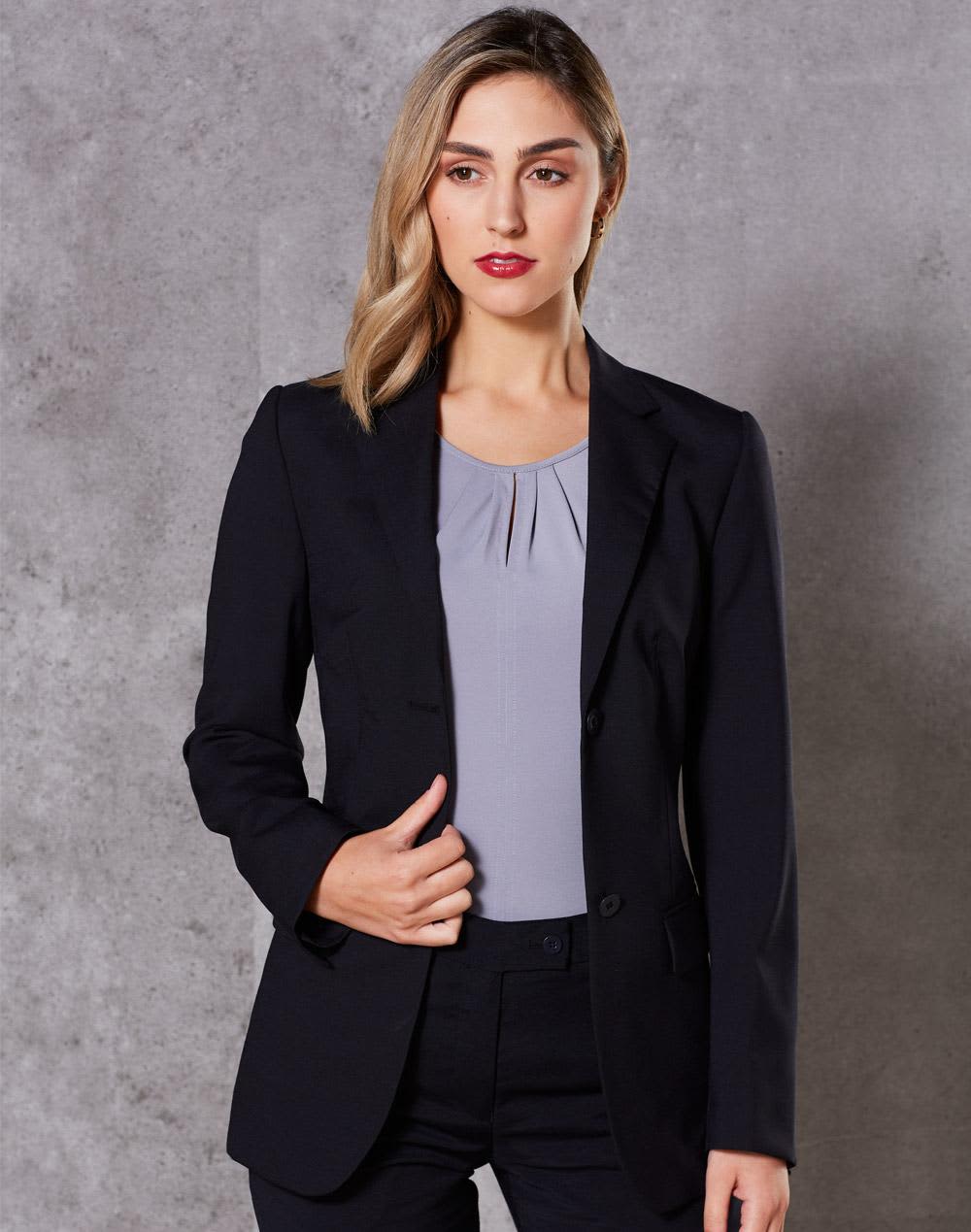 Women’s Wool Blend Stretch Mid Length Jacket