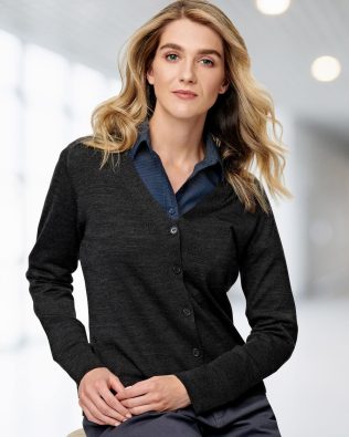 Shiny Women’s 100% Merino Wool L/S Cardigan SH-M9602