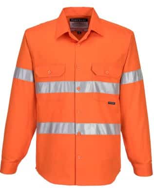 Custom Portwest Cotton Shirt Open L/S D&N