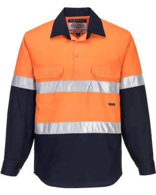 Custom Portwest Cotton Shirt Closed L/S D&N