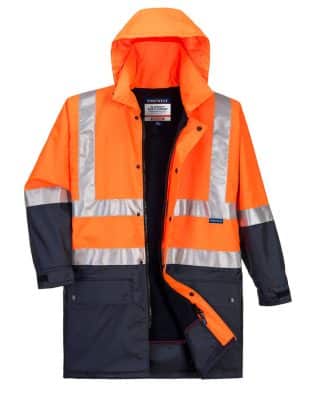 Custom Portwest Hi-Vis Jacket Fleece Lined D&N