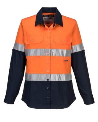 Custom Portwest Ladies Light Shirt L/S D/N