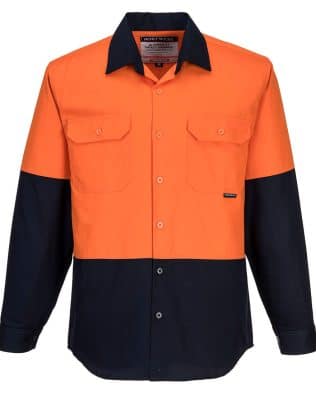 Custom Portwest Cotton Shirt Open L/S Class D