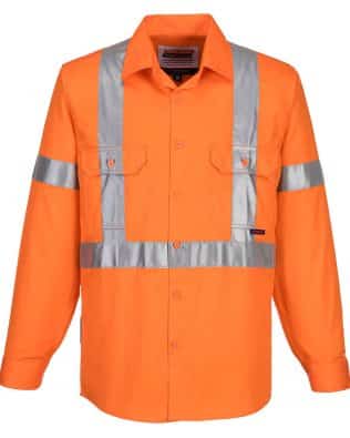 Custom Portwest Cross Back Shirt L/S D&N