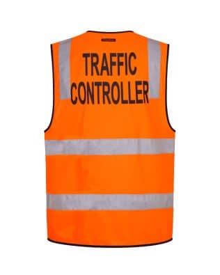Custom Portwest Traffic Control Zip Vest D&N