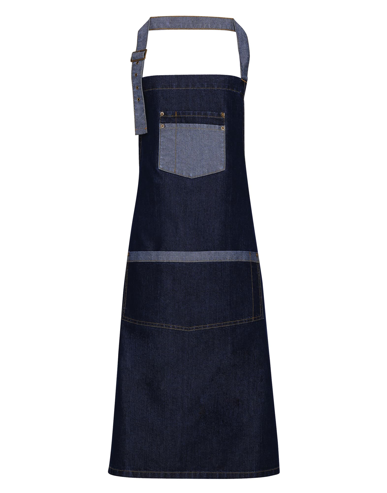 Domain contrast denim bib apron C3-PR127