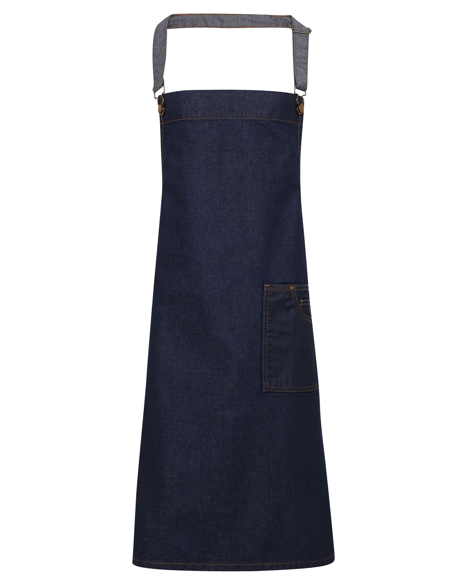 District Waxed-look Denim Bib Apron