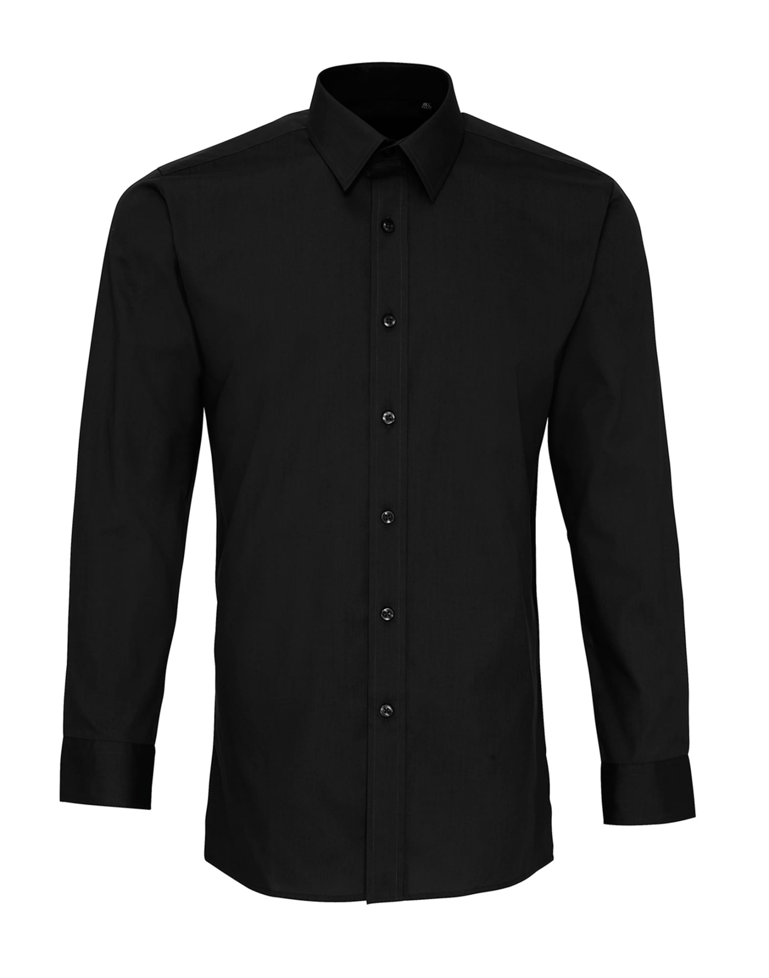 Poplin fitted long sleeve shirt C3-PR204-BW