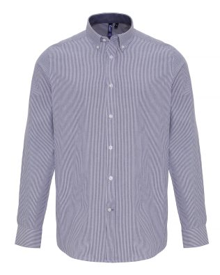 Premier Workwear Cotton-rich oxford stripes shirt C3-PR238