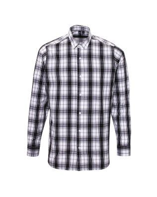 Premier Workwear Ginmill check cotton long sleeve shirt C3-PR254