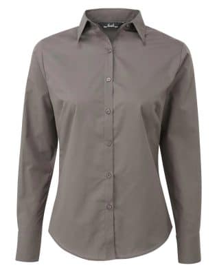 Premier Workwear Women’s poplin long sleeve blouse C3-PR300-22-30
