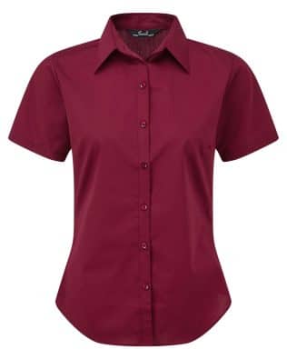 Premier Workwear Women’s short sleeve poplin blouse C3-PR302-22-30