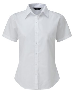 Premier Workwear Women’s short sleeve poplin blouse C3-PR302-BW-22-30