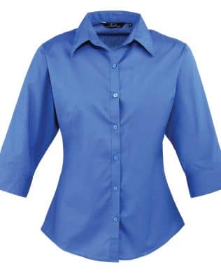 Premier Workwear Women’s ¾ sleeve poplin blouse C3-PR305