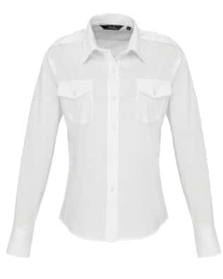 Premier Workwear Women’s long sleeve pilot shirt C3-PR310-22-26