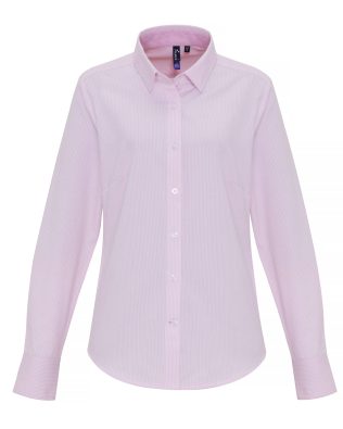 Premier Workwear Women’s cotton-rich oxford stripes blouse C3-PR338