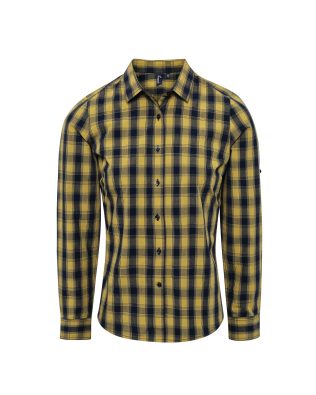 Premier Workwear Women’s mulligan check cotton long sleeve shirt C3-PR350