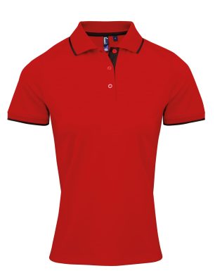 Premier Workwear Women’s contrast coolchecker® polo C3-PR619
