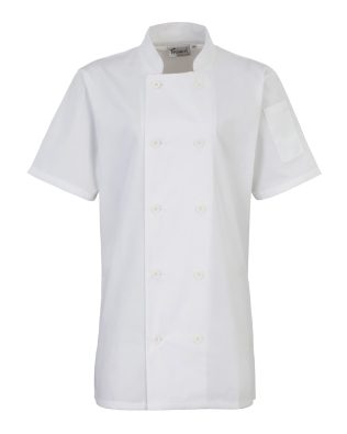 Premier Workwear Women’s short sleeve chef’s jacket C3-PR670