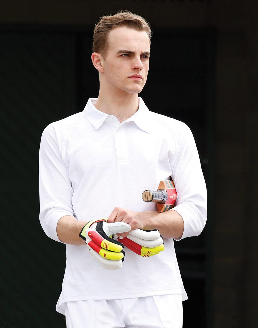 Mens 3/4 sleeve cricket polo SH-PS29Q