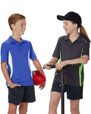 Shiny Kids’ Cooldry S/S Contrast Interlock Polo SH-PS79K