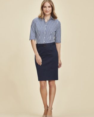 Custom Biz Corporates Womens Mid Waist Stretch Chino Skirt FA-RGS264L