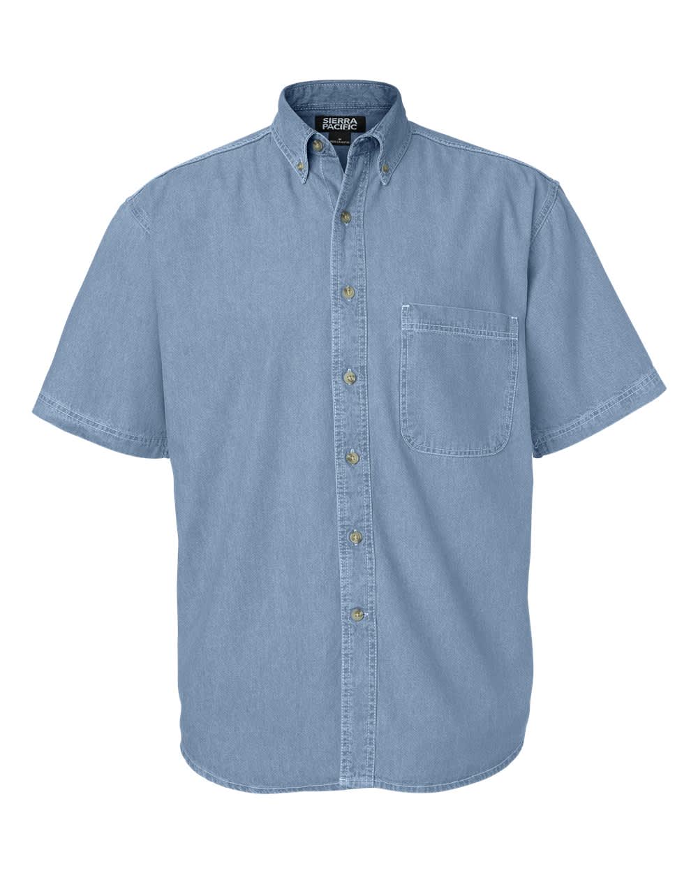 Mens S-S 100% Cotton Denim Shirt