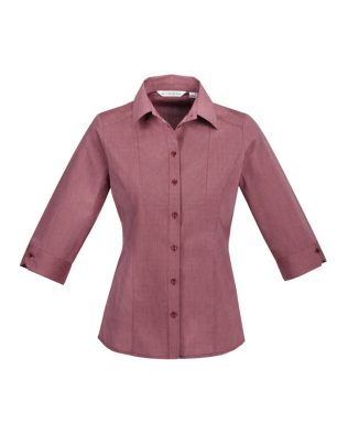 Custom Biz Collection Ladies Chevron 3/4 Sleeve Shirt FA-S122LT