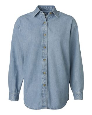 Sierra Pacific Ladies L-S 100% Cotton Denim Shirt C3-S5211