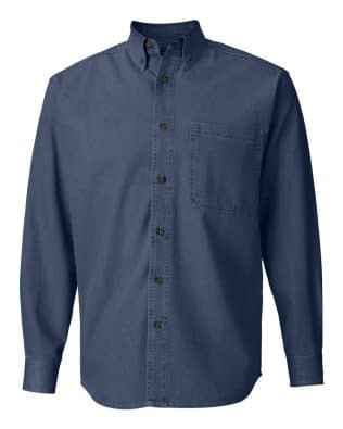 Sierra Pacific Mens L-S 100% Cotton Denim Shirt- Tall C3-S7211-2XLT