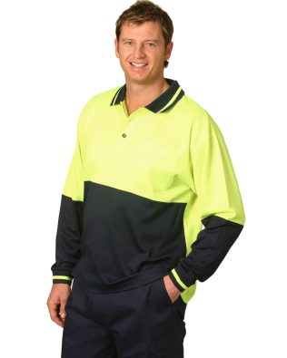Shiny Hi-Vis truedry safety polo L/S SH-SW11