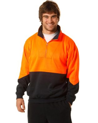 Shiny Hi-Vis L/S windcheater collar SH-SW13A