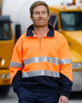 Shiny Hi-Vis L/S Fleecy Collar Sweater 3M Tapes SH-SW14