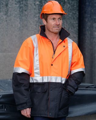 Shiny Hi-Vis Two Tone Rain Proof Quilted Safety Jacket With 3M Tapes SH-SW28A