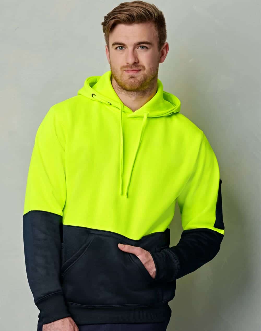 Hi-Vis Two Tone Kangaroo Pocket Hoodie SH-SW38