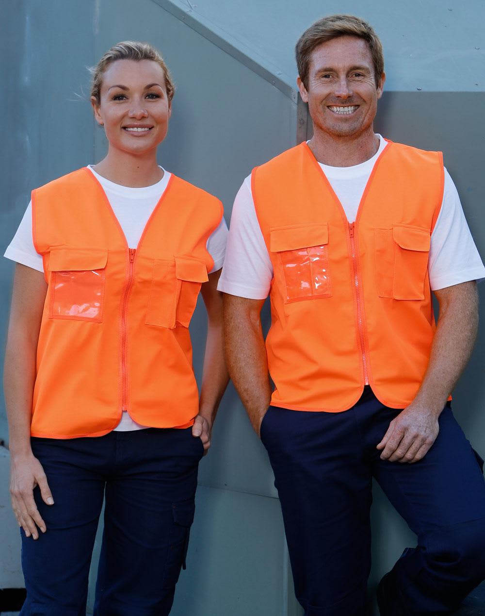 Hi Vis Safety Vest With Id Pocket