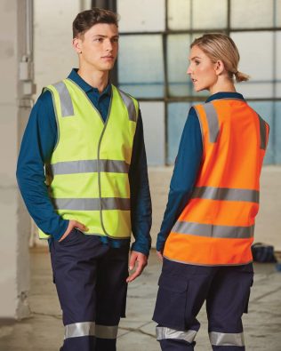 Shiny Hi Vis Safety Vest With Shoulder Reflective Tapes SH-SW43