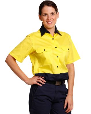Shiny Ladies’ Hi-Vis S/S Safety Shirt SH-SW63